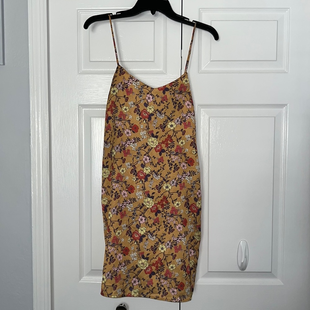 Chelsea & Violet Floral Satin Slip Dress